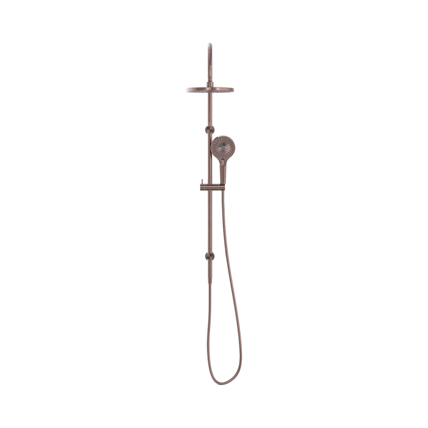 Mecca Twin Shower Brushed Bronze