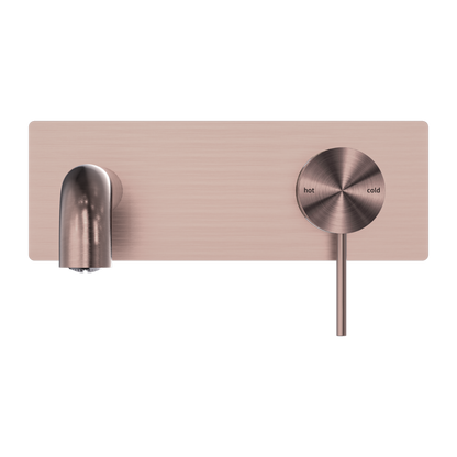 Nero Mecca Wall Basin/Bath Mixer Set With Back Plate