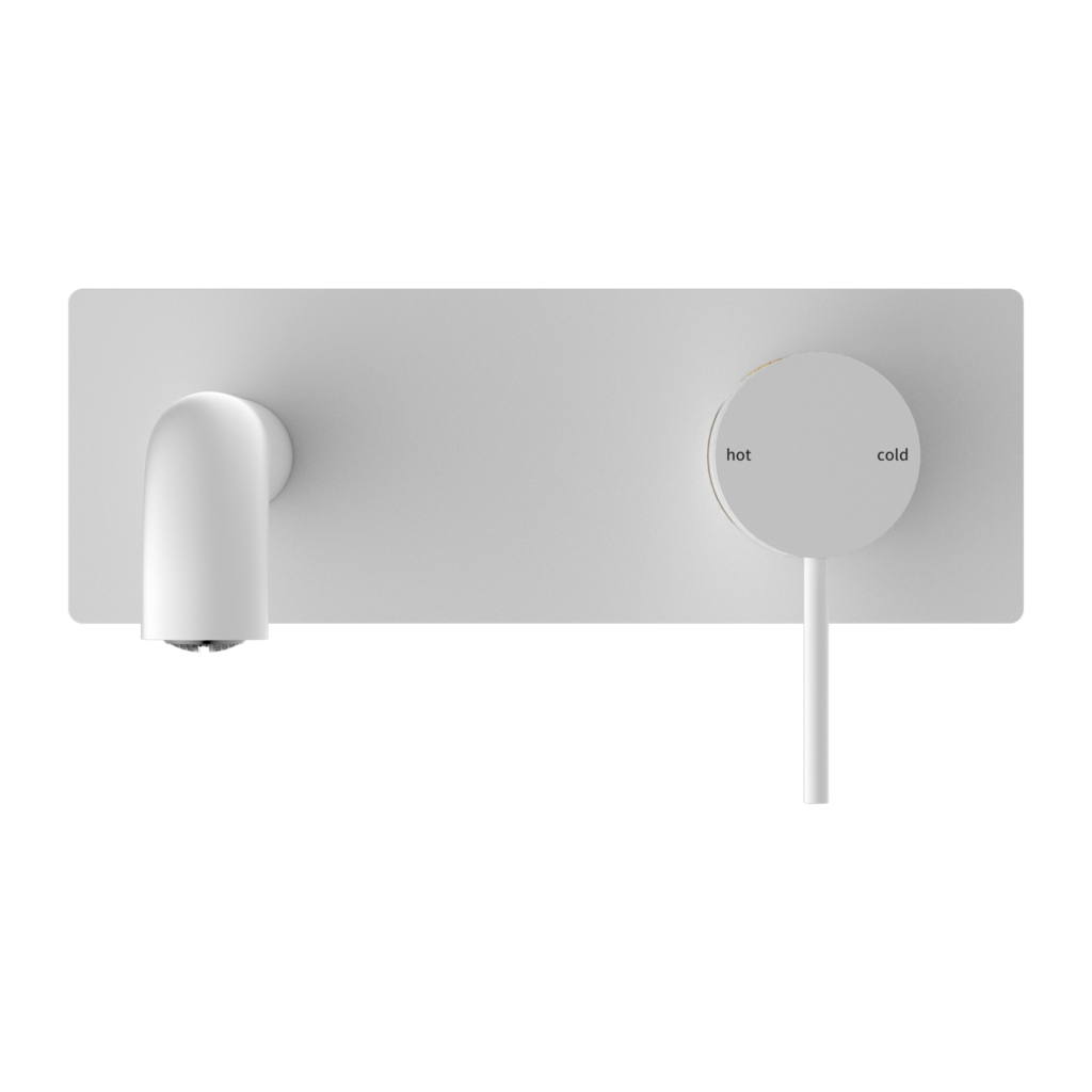 Nero Mecca Wall Basin/Bath Mixer Set With Back Plate