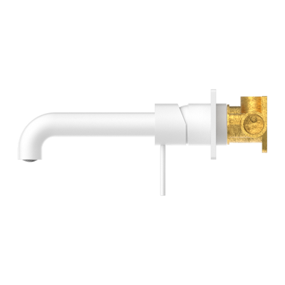 Nero Mecca Wall Mixer Set Basin/Bath 185mm