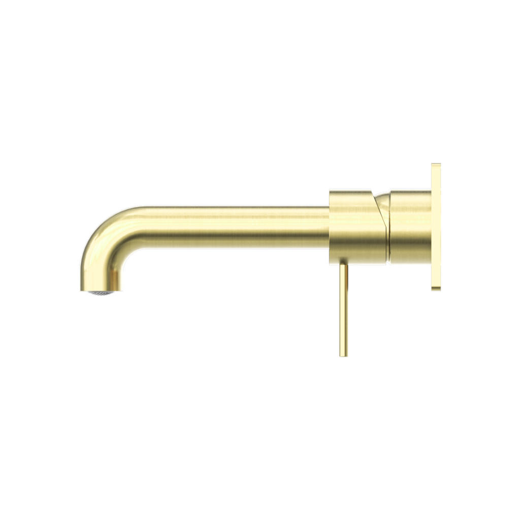 Nero Mecca Wall Basin/Bath Mixer Set With Back Plate Brushed