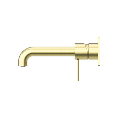 Nero Mecca Wall Basin/Bath Mixer Set With Back Plate Brushed