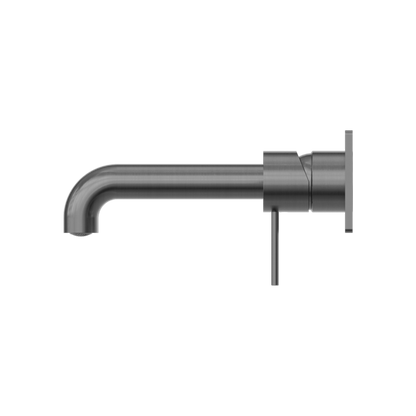 Nero Mecca Wall Basin/Bath Mixer Set With Back Plate Gun Metal