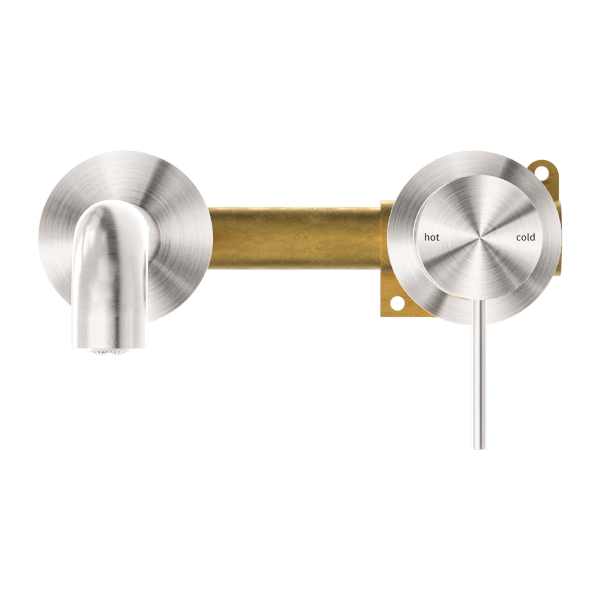 Nero Mecca Wall Mixer Set Basin/Bath Separate Backplates 185mm