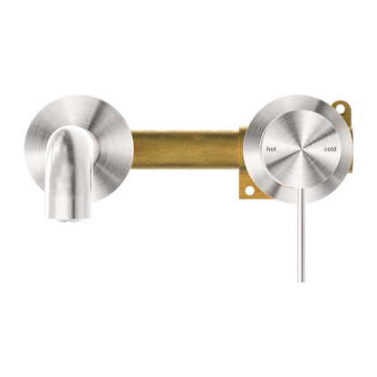 Nero Mecca Wall Mixer Set Basin/Bath Separate Backplates 185mm