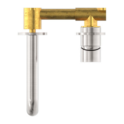 Nero Mecca Wall Mixer Set Basin/Bath Separate Backplates 185mm