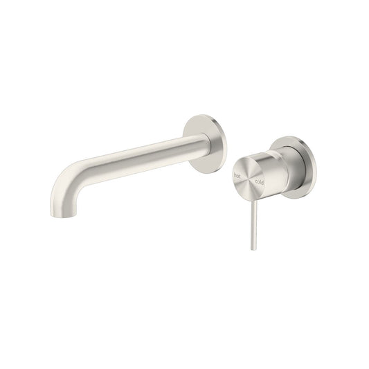 Mecca Wall Basin Mixer Separate Back Plate 185MM Spout