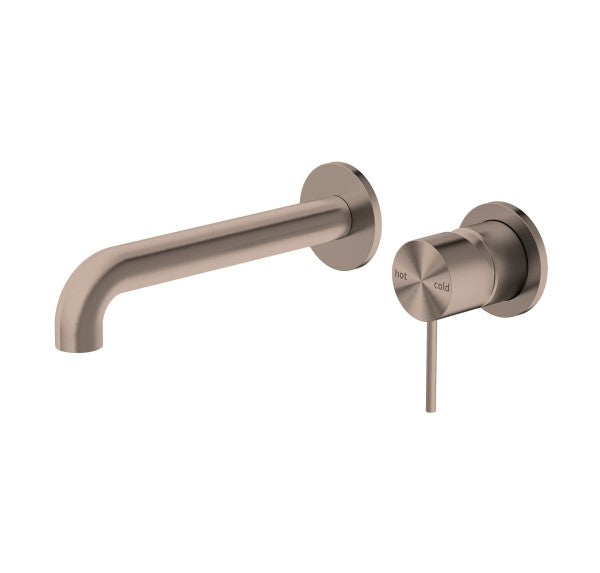 Nero Mecca Wall Mixer Set Basin/Bath Separate Backplates 185mm