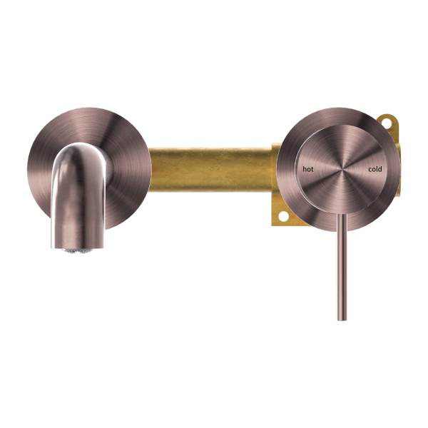 Nero Mecca Wall Mixer Set Basin/Bath Separate Backplates 185mm