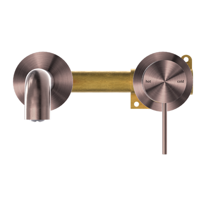 Nero Mecca Wall Mixer Set Basin/Bath Separate Backplates 185mm