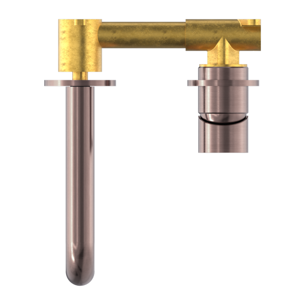 Nero Mecca Wall Mixer Set Basin/Bath Separate Backplates 185mm