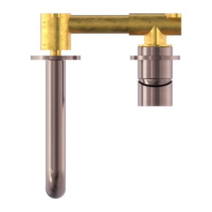 Nero Mecca Wall Mixer Set Basin/Bath Separate Backplates 185mm