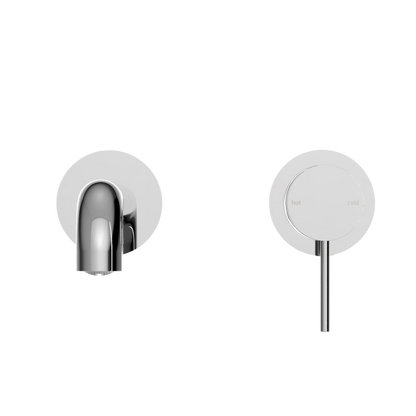 Nero Mecca Wall Basin/Bath Mixer Set