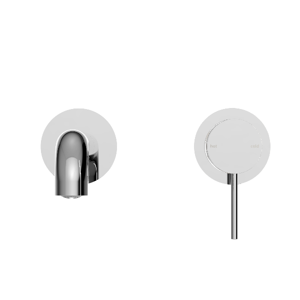 Nero Mecca NR221910C160CH  Wall Basin Mixer Separate Back Plate 160mm Spout