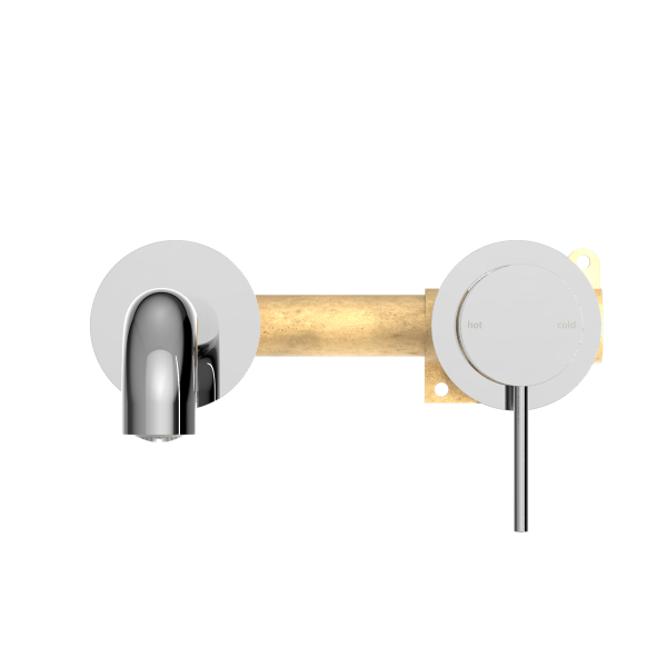Nero Mecca Wall Mixer Set Basin/Bath Separate Backplates 185mm