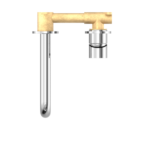 Nero Mecca Wall Mixer Set Basin/Bath Separate Backplates 185mm