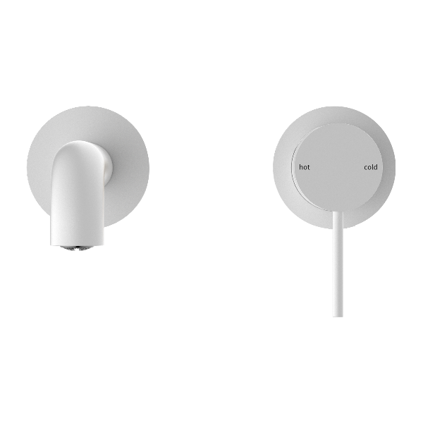 Nero Mecca Wall Basin/Bath Mixer Separate Back Plate 120mm  NR221910C120MW