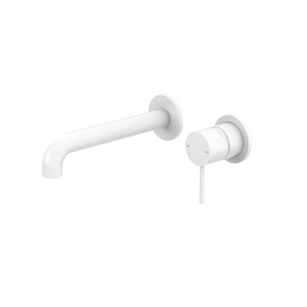 Nero Mecca Wall Mixer Set Basin/Bath Separate Backplates 185mm