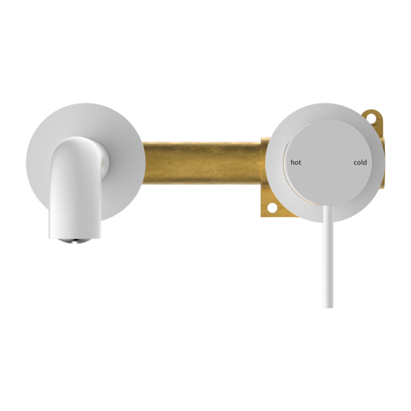 Nero Mecca Wall Mixer Set Basin/Bath Separate Backplates 185mm