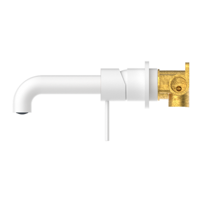 Nero Mecca Wall Mixer Set Basin/Bath Separate Backplates 185mm