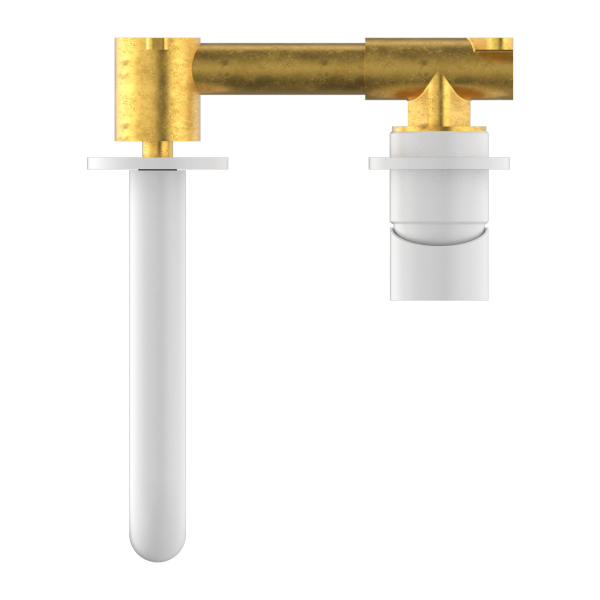 Nero Mecca Wall Mixer Set Basin/Bath Separate Backplates 185mm