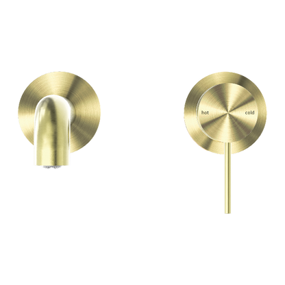Nero Mecca Wall Basin/Bath Mixer Separate Back Plate 260mm Brushed  NR221910C260BG
