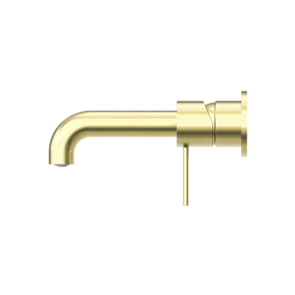 Nero Mecca Wall Basin/Bath Mixer Set Brushed