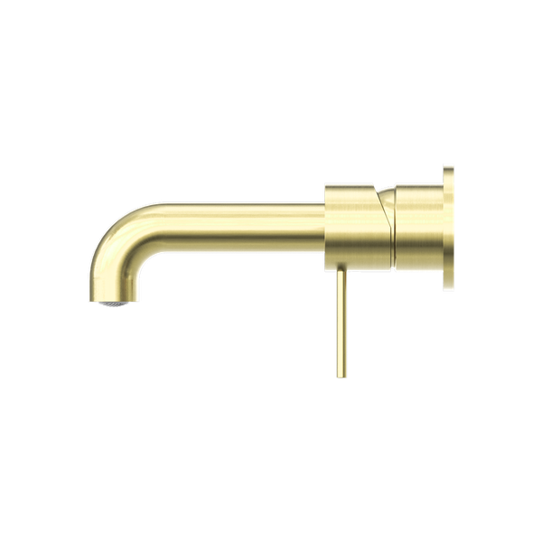 Nero Mecca Wall Basin/Bath Mixer Separate Back Plate 120mm Brushed  NR221910C120BG
