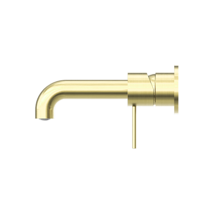 Nero Mecca Wall Basin/Bath Mixer Separate Back Plate 120mm Brushed  NR221910C120BG
