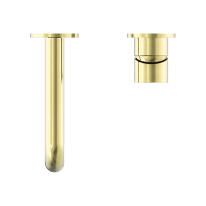 Nero Mecca Wall Basin/Bath Mixer Separate Back Plate 120mm Brushed  NR221910C120BG