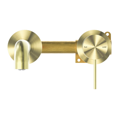 Nero Mecca Wall Mixer Set Basin/Bath Separate Backplates 230mm