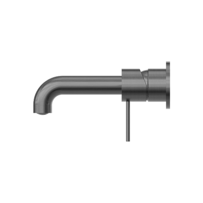 Nero Mecca NR221910C230GM Gun Metal Grey Wall Basin Mixer Separate Back Plate 230mm Spout