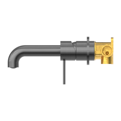 Nero Mecca Wall Mixer Set Basin/Bath Separate Backplates 185mm