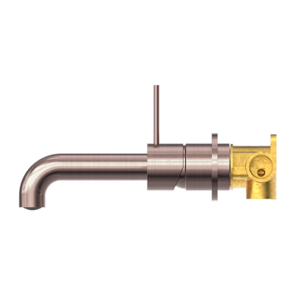 Nero Mecca Up Wall Mixer Set Basin/Bath Separate Backplates 185mm