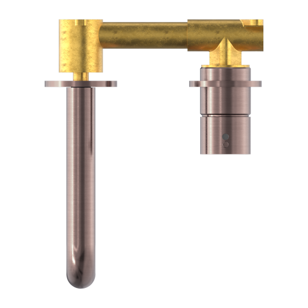 Nero Mecca Up Wall Mixer Set Basin/Bath Separate Backplates 185mm