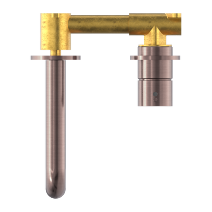 Nero Mecca Up Wall Mixer Set Basin/Bath Separate Backplates 185mm