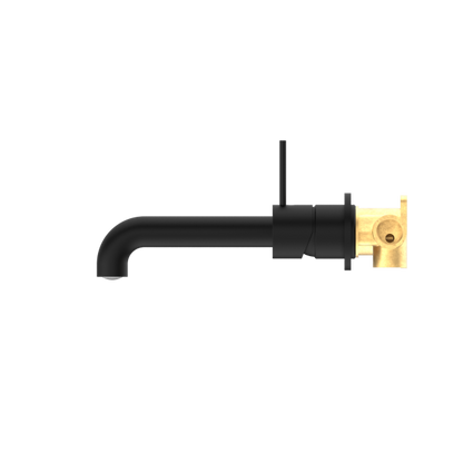Nero Mecca Up Wall Mixer Set Basin/Bath Separate Backplates 185mm