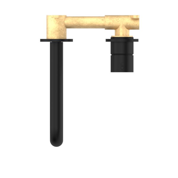 Nero Mecca Up Wall Mixer Set Basin/Bath Separate Backplates 185mm