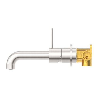 Nero Mecca Up Wall Mixer Set Basin/Bath Separate Backplates 185mm