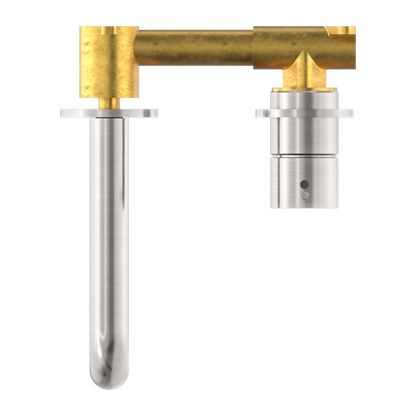 Nero Mecca Up Wall Mixer Set Basin/Bath Separate Backplates 185mm