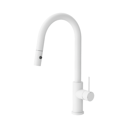 Mecca Pull Out Sink Mixer With Vegie Spray Function Matte White