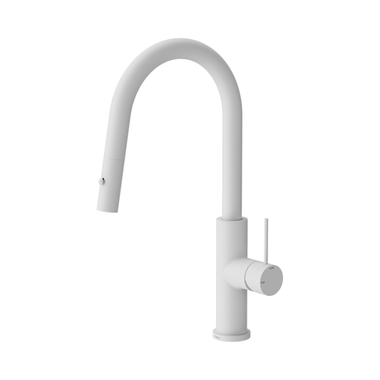 Mecca Smart Sensor Pull Out Kitchen Mixer Matte white