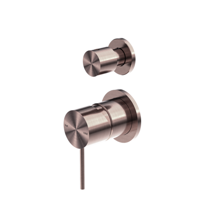 Nero Mecca Shower / Bath Wall Mixer with Diverter on Seperate Backplate