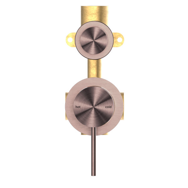 Nero Mecca Shower / Bath Wall Mixer with Diverter on Seperate Backplate