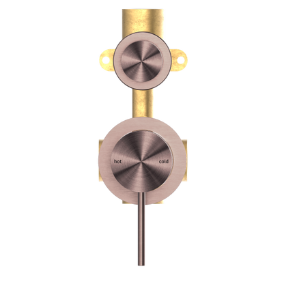 Nero Mecca Shower / Bath Wall Mixer with Diverter on Seperate Backplate
