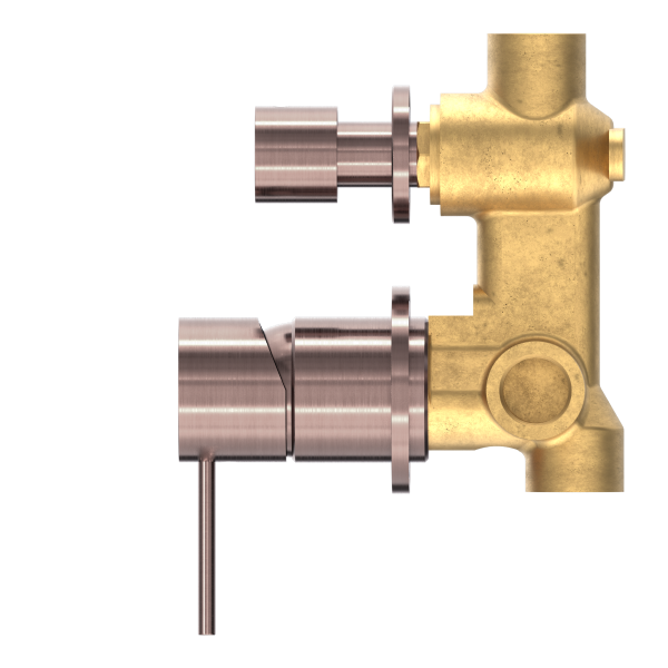 Nero Mecca Shower / Bath Wall Mixer with Diverter on Seperate Backplate