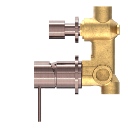 Nero Mecca Shower / Bath Wall Mixer with Diverter on Seperate Backplate