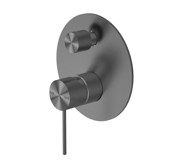 Nero Mecca Shower / Bath Wall Mixer with Diverter - Grey / NR221909aGM