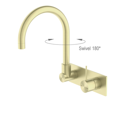 Nero Mecca Up Wall Basin Mixer Swivel Spout
