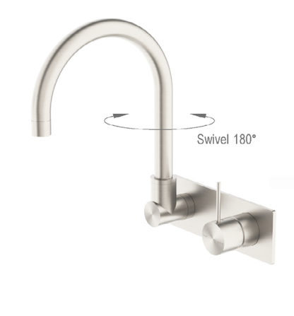 Nero Mecca Up Wall Basin Mixer Swivel Spout